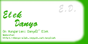 elek danyo business card